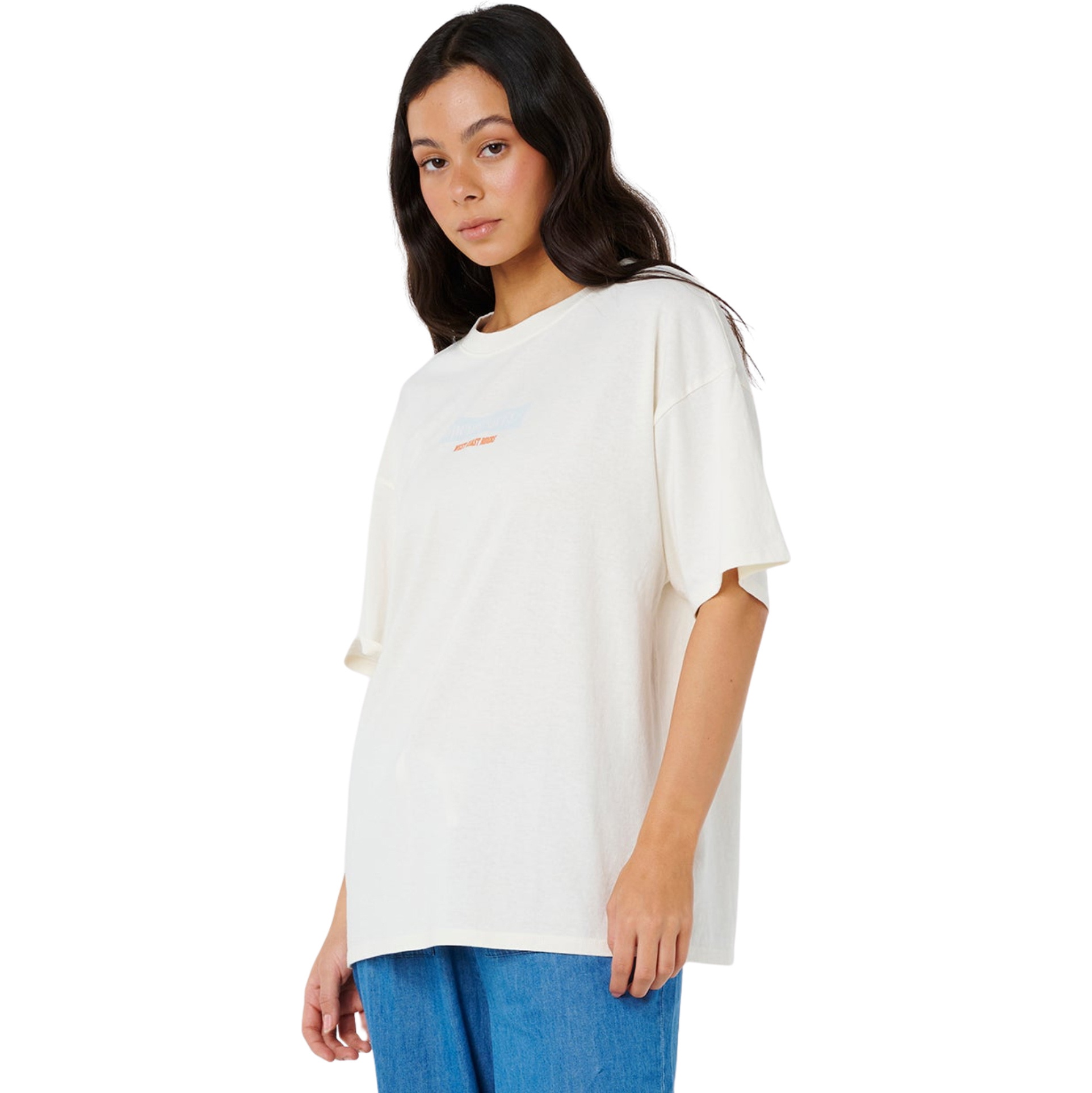 2026 Rip Curl Womens Half Moon Bay Heritage Tee 0NMWTE - Bone